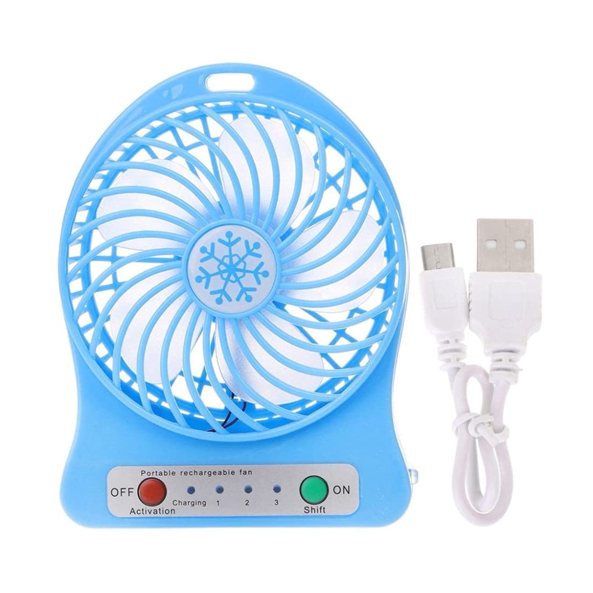 Mini Ventilador Portátil con Luz LED