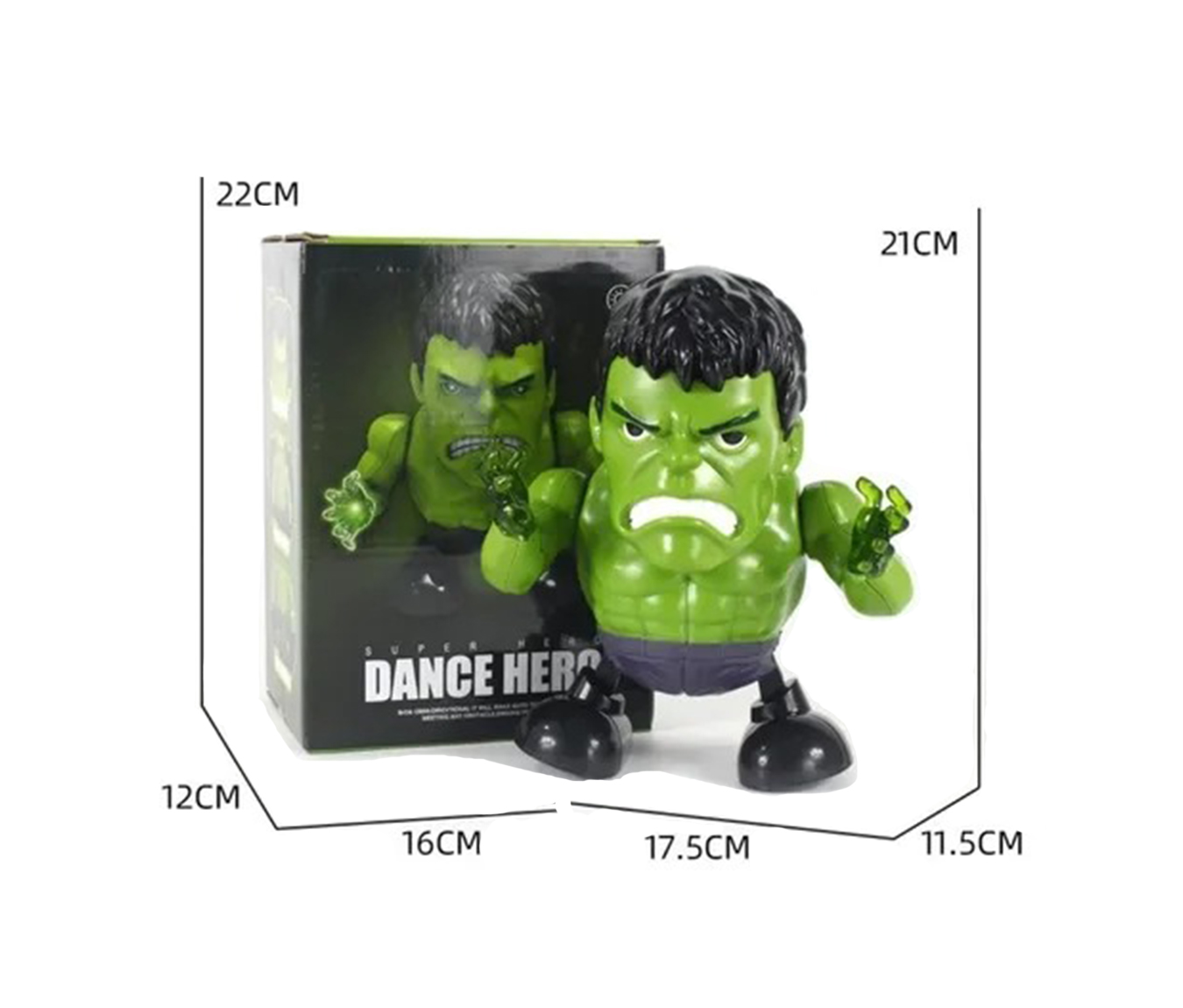 Robot Bailarín Juguete Bailarín Dance Hero Hulk Con Luz Y Sonido Musical 