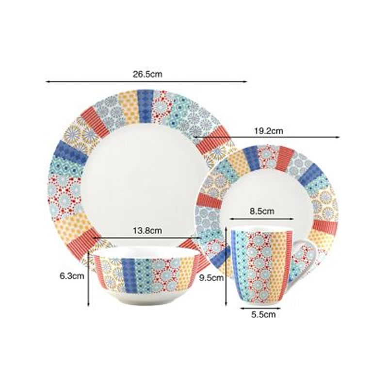 Vajilla de Porcelana 24 Pz Just Home Collection 8765189 SMAC