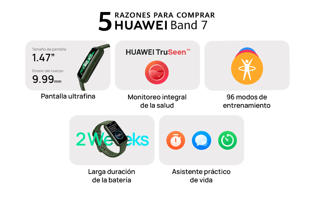 SmartBand Huawei Band 7  Rojo (Flame Red)