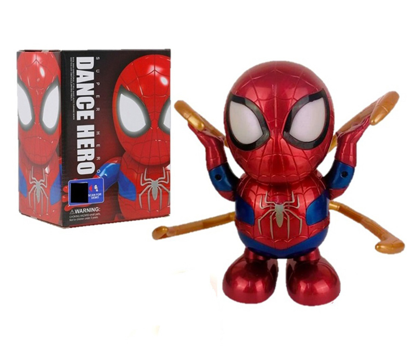 Robot Bailarín Juguete Bailarín Dance Hero Spiderman con Garras Con Luz Y Sonido