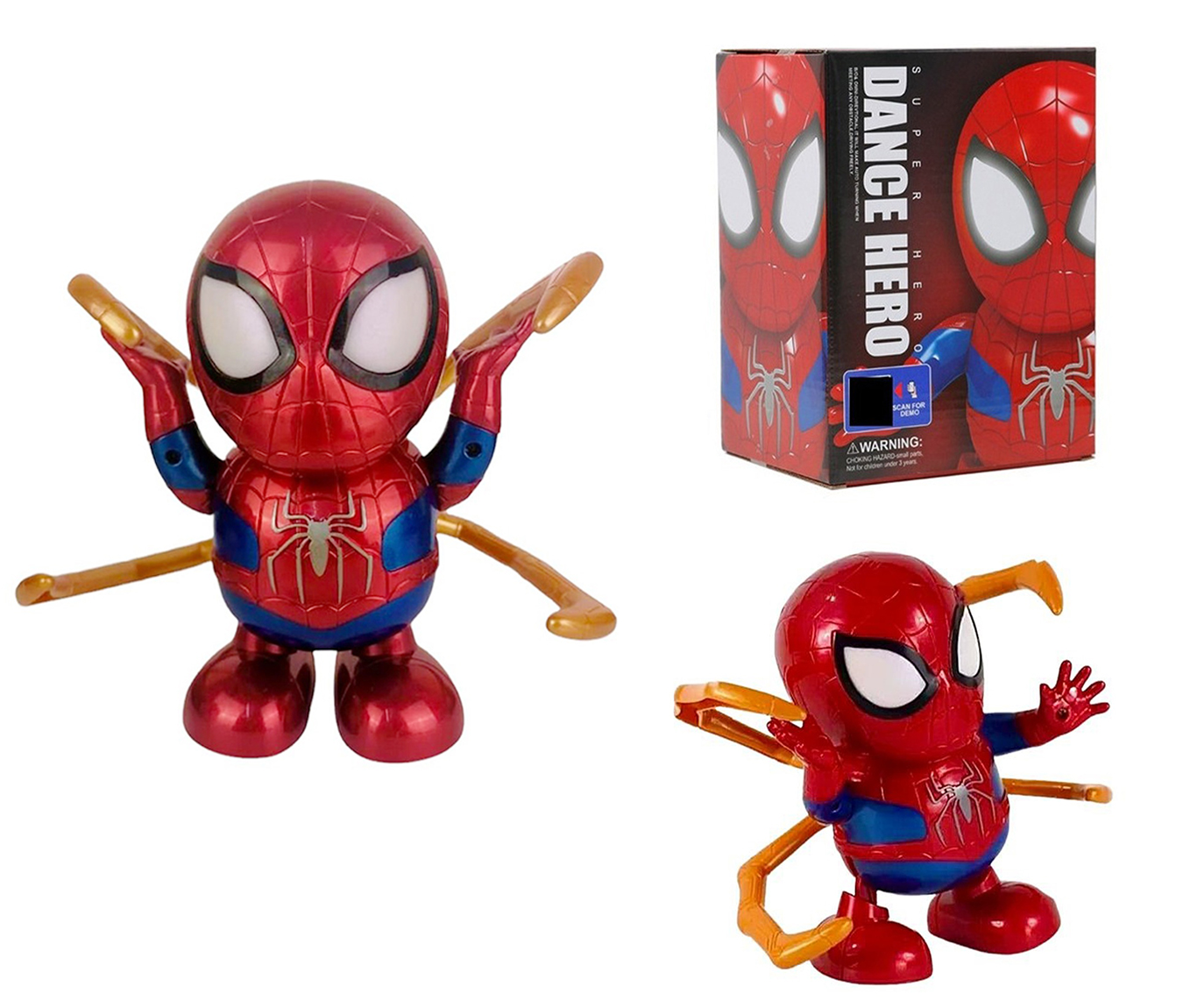 Robot Bailarín Juguete Bailarín Dance Hero Spiderman con Garras Con Luz Y Sonido