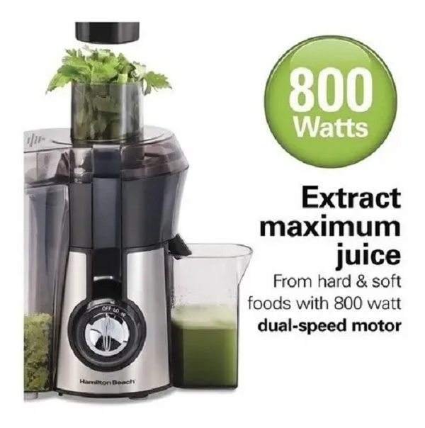 Extractor de Jugos Hamilton Beach 67735 800 W Negro