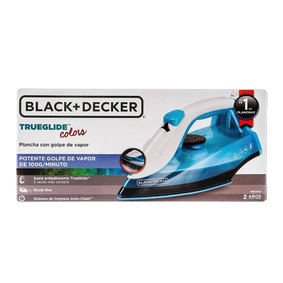 Plancha de Vapor Black and Decker IRBD200 TrueGlide Azul