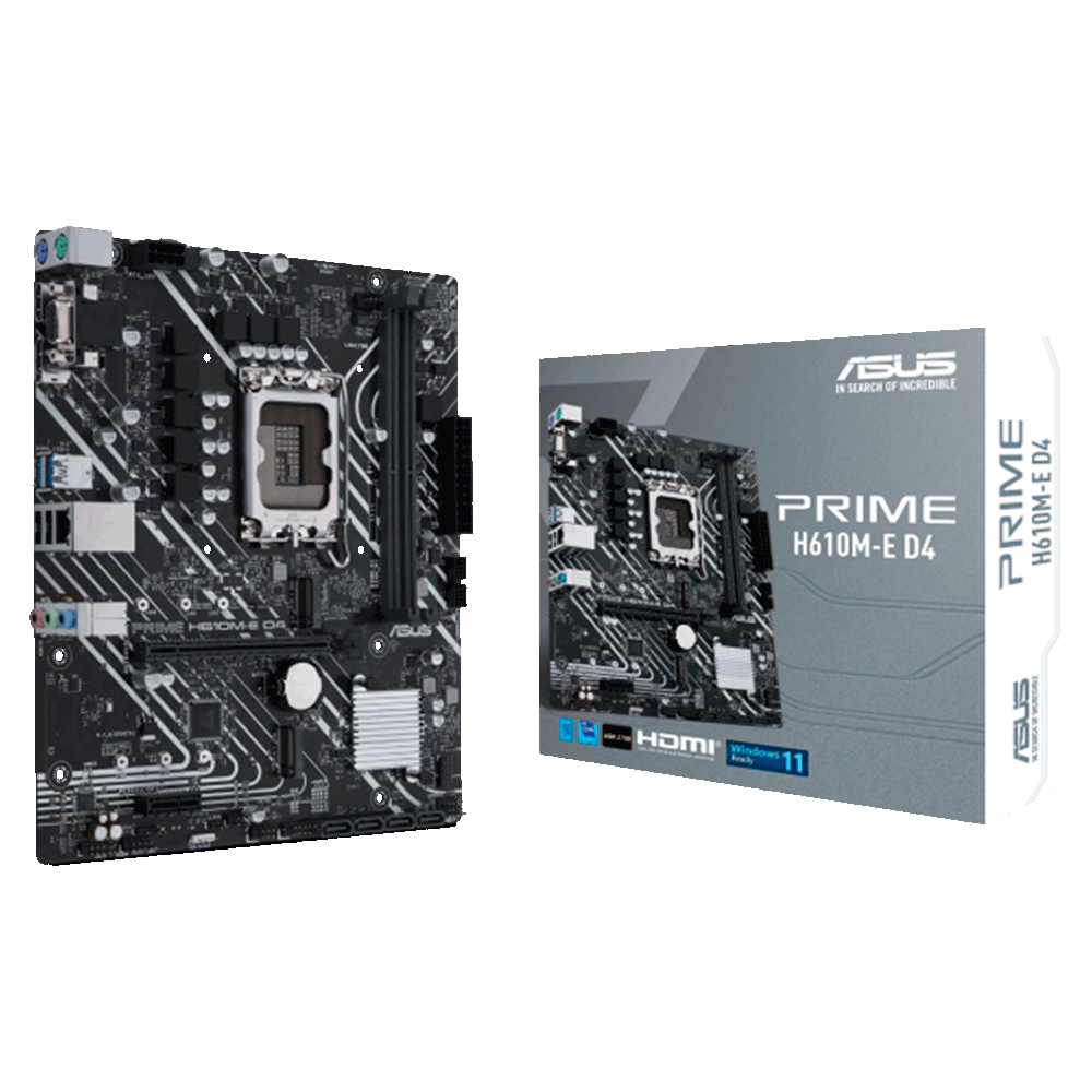 Tarjeta Madre ASUS Prime H610M-E D4, Micro ATX, S-1700, Intel H610, HDMI, 64GB DDR4