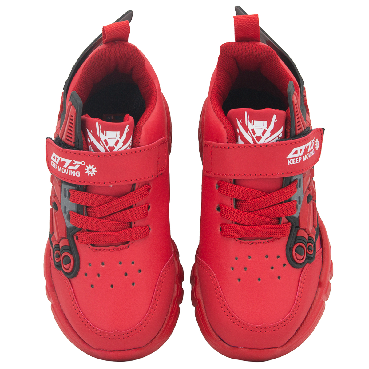 Tenis Con Luces De Impacto Casuales Rojo Ninos 18-21.5