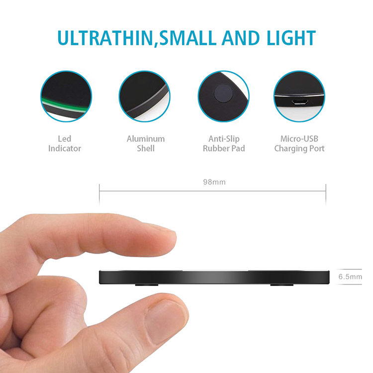 Cargador Inalámbrico Carga Rápida Compatible Con iPhone, Qi