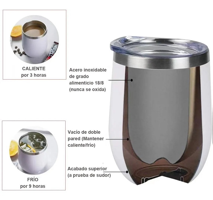 VASO TERMICO PARA CAFE 12oz