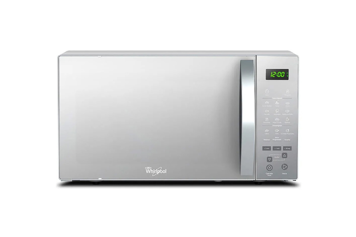HORNO MICROONDAS 1.4P3 MANIJA ACABADO ESPEJO PLATA WHIRLPOOL MODELO WM1514D
