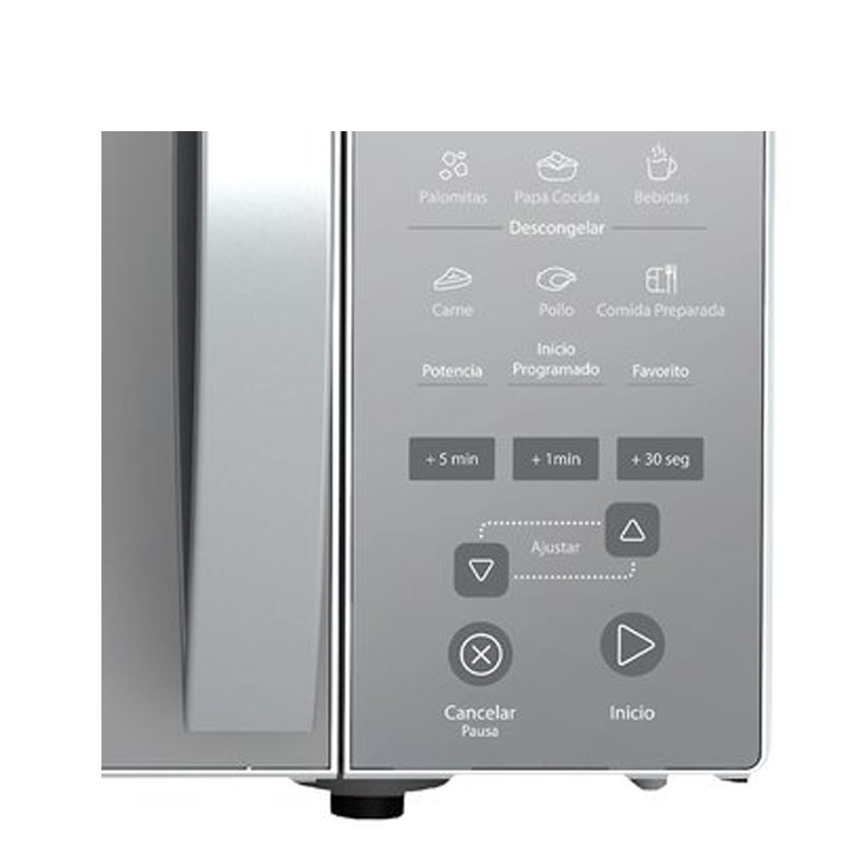 HORNO MICROONDAS 1.4P3 MANIJA ACABADO ESPEJO PLATA WHIRLPOOL MODELO WM1514D