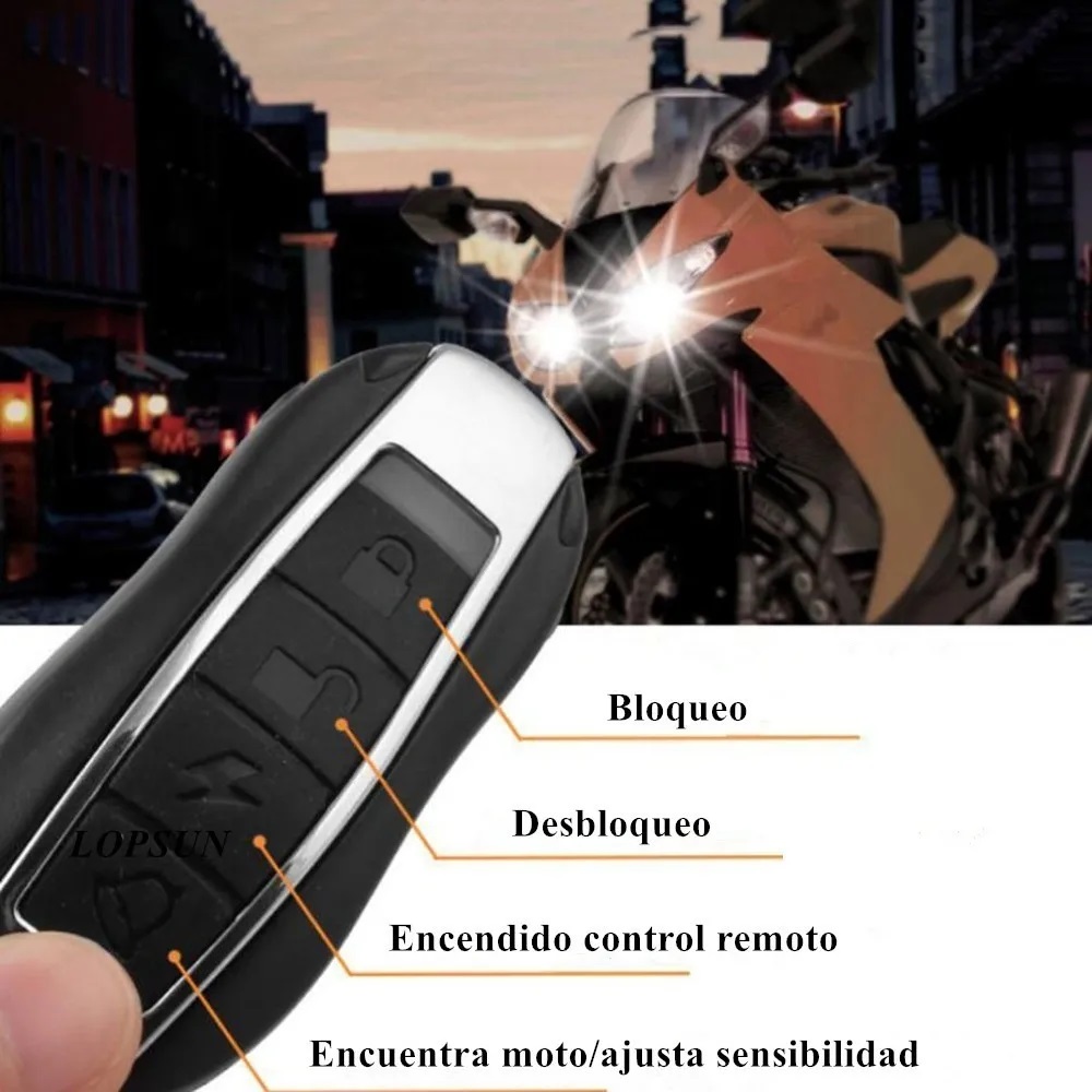 Alarma Antirrobo Para moto Encendido A Distancia Control Remoto
