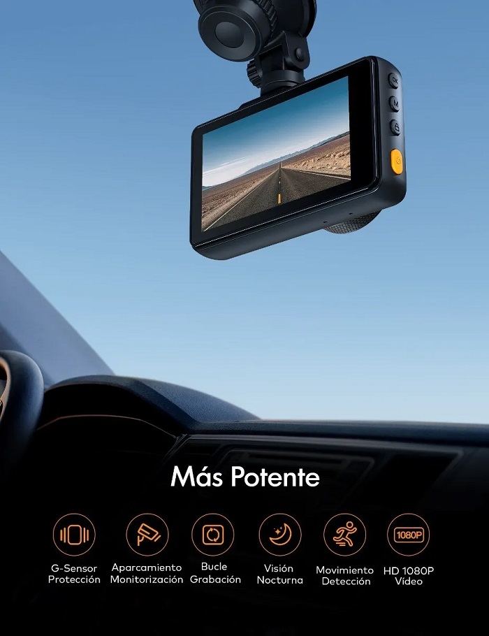 Cámara Para Automóvil Apeman 1080p Hd 