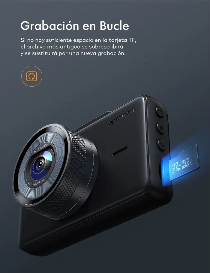 Cámara Para Automóvil Apeman 1080p Hd 