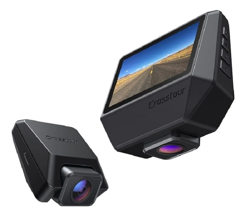 Doble Cámara Para Automovil Crosstour Con 3'' Pantalla