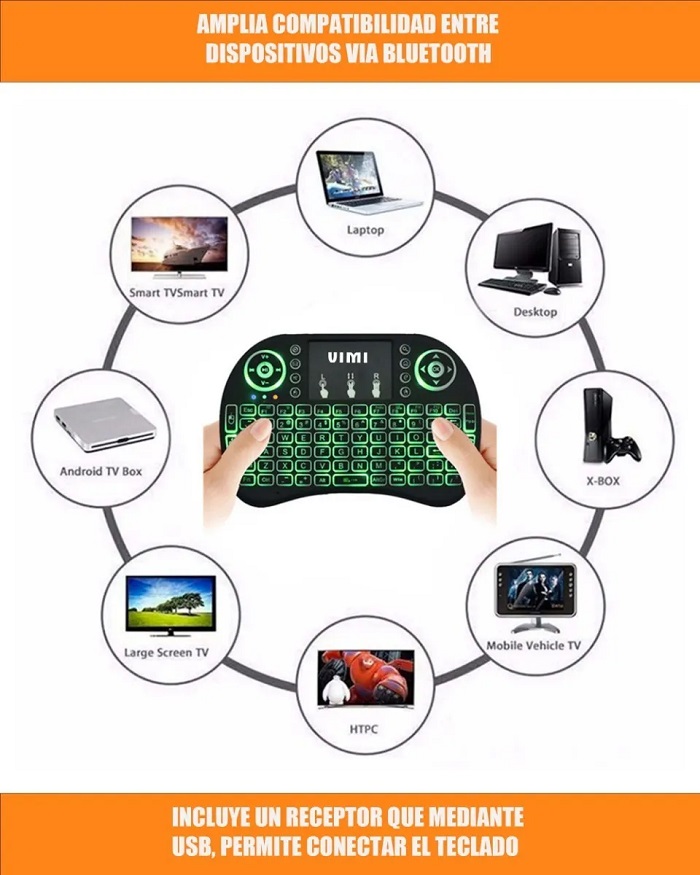 Mini Teclado Inalámbrico Smart Tv ,touch