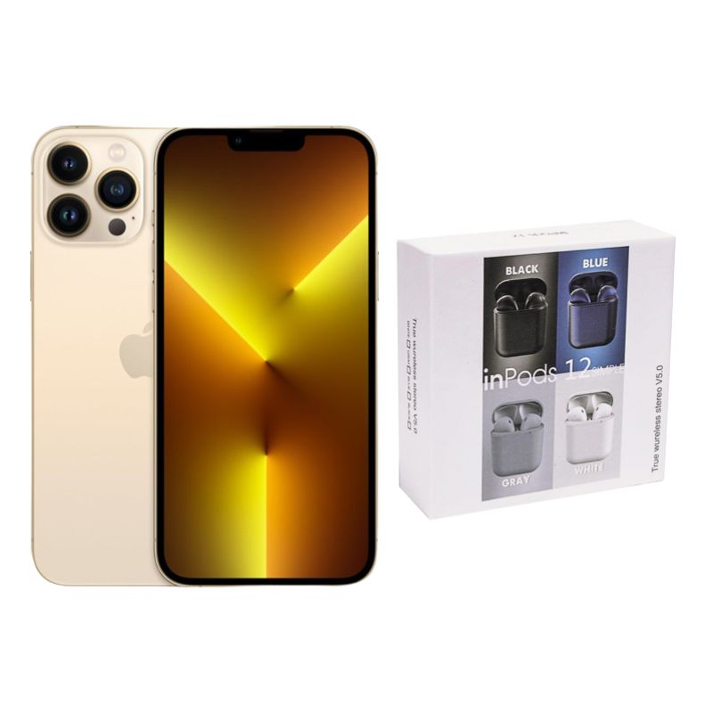 iPhone 13 Pro Max Dorado Nuevo Desbloqueado 128gb + Audífonos Genéricos