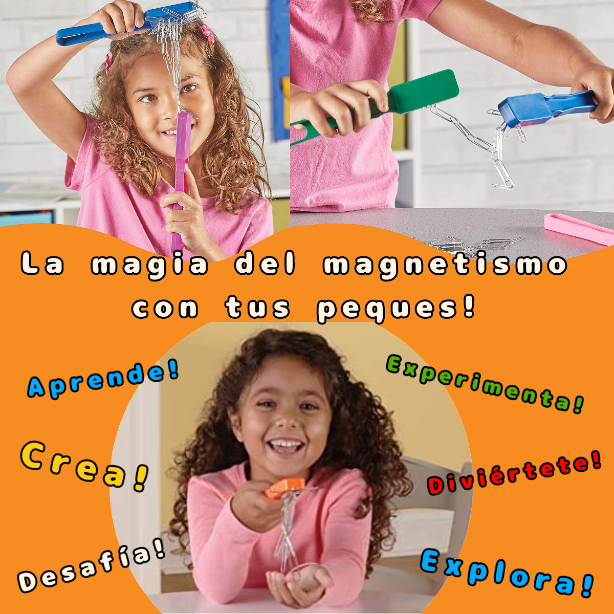 2 Palas Magnéticas con 200 Fichas para Lotería, Bingo o Educación Montessori