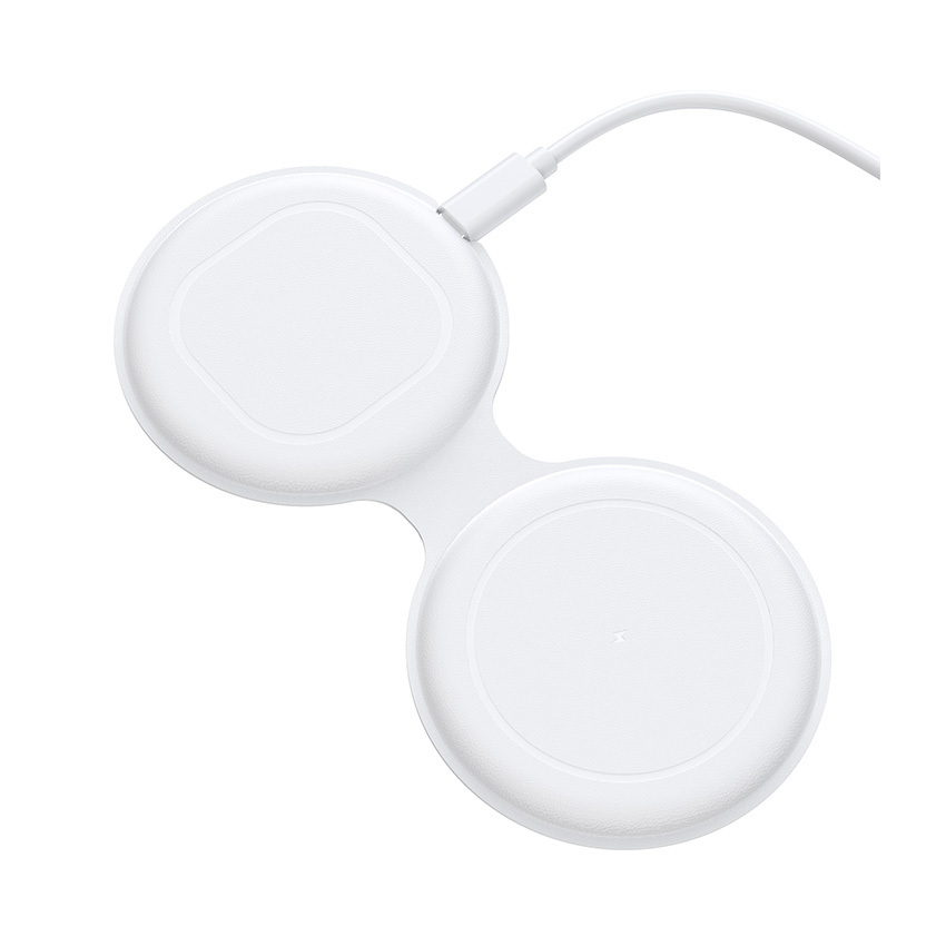 Base de Carga Inalambrica 2 en 1 para iP Blanco.