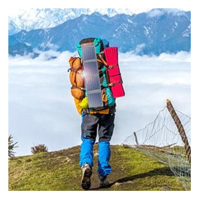 Cargador Portatil con Paneles Solares Dos Salidas 14W.