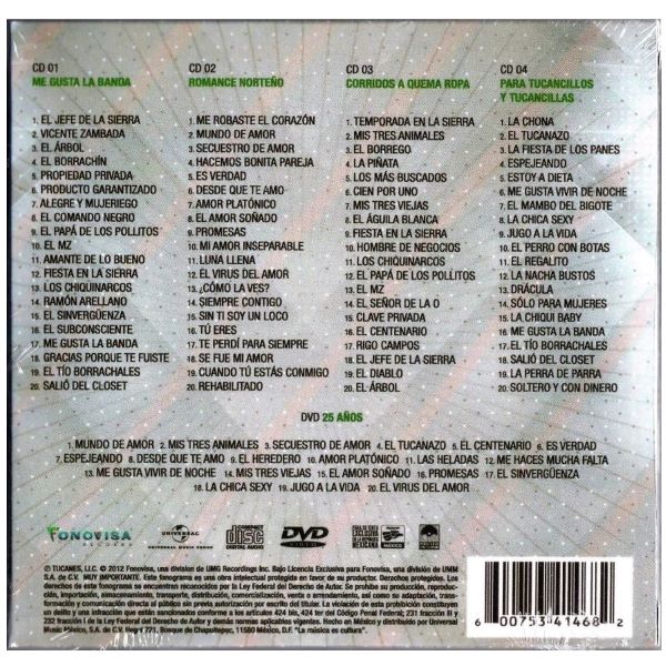 Los Tucanes de Tijuana ~ Antología musical (4CD+DVD)