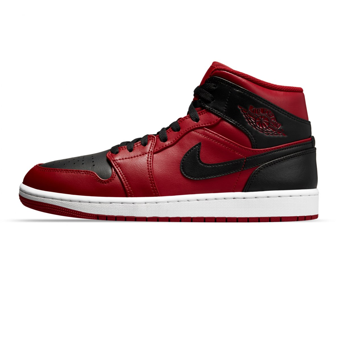 Tenis Air Jordan 1 Mid Rojo-Negro Talla #28 Hombre 