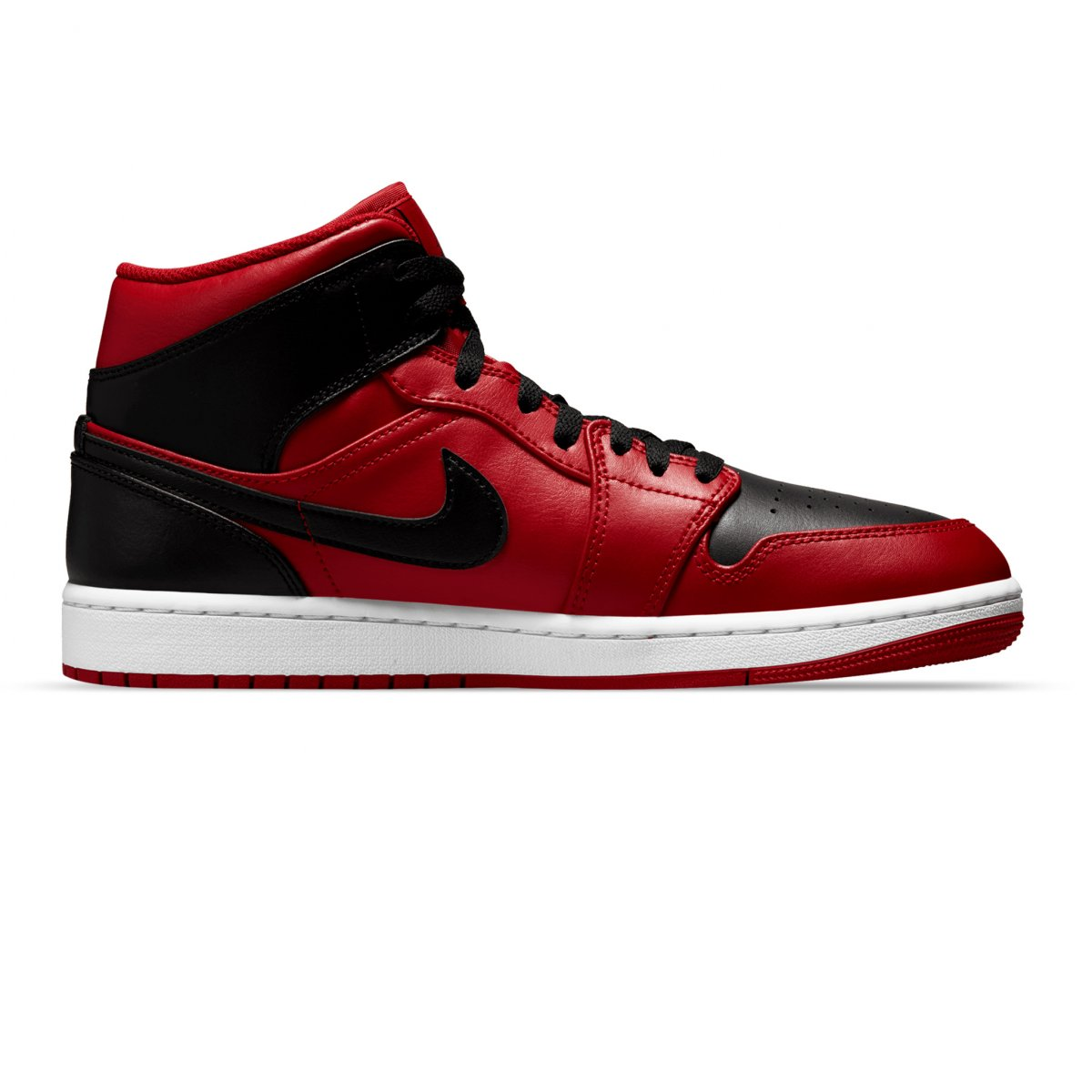 Tenis Air Jordan 1 Mid Rojo-Negro Talla #28 Hombre 