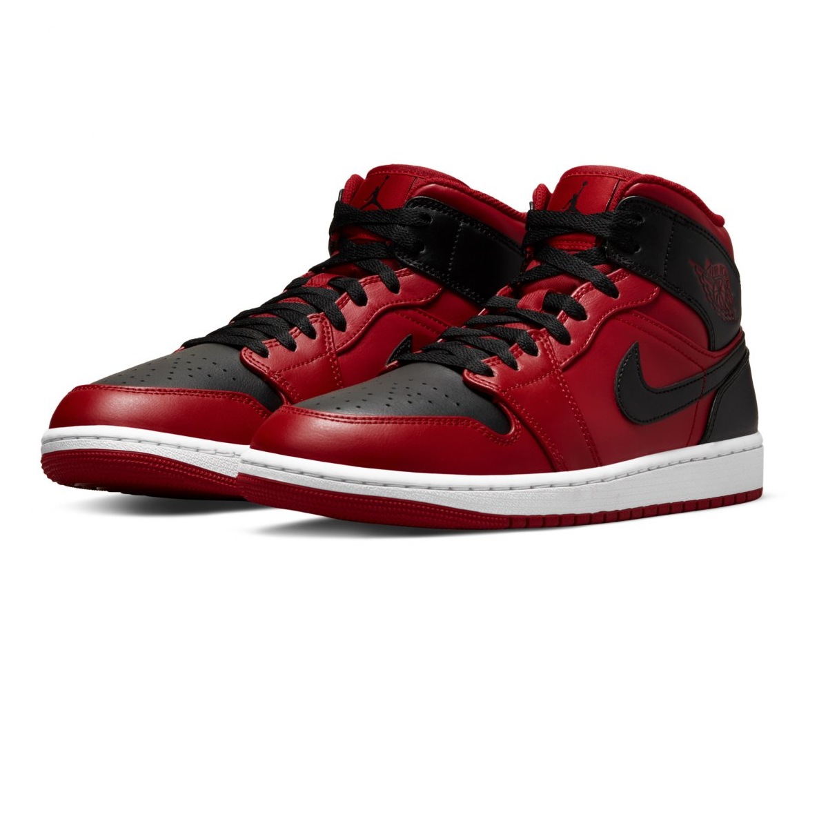 Tenis Air Jordan 1 Mid Rojo-Negro Talla #28 Hombre 