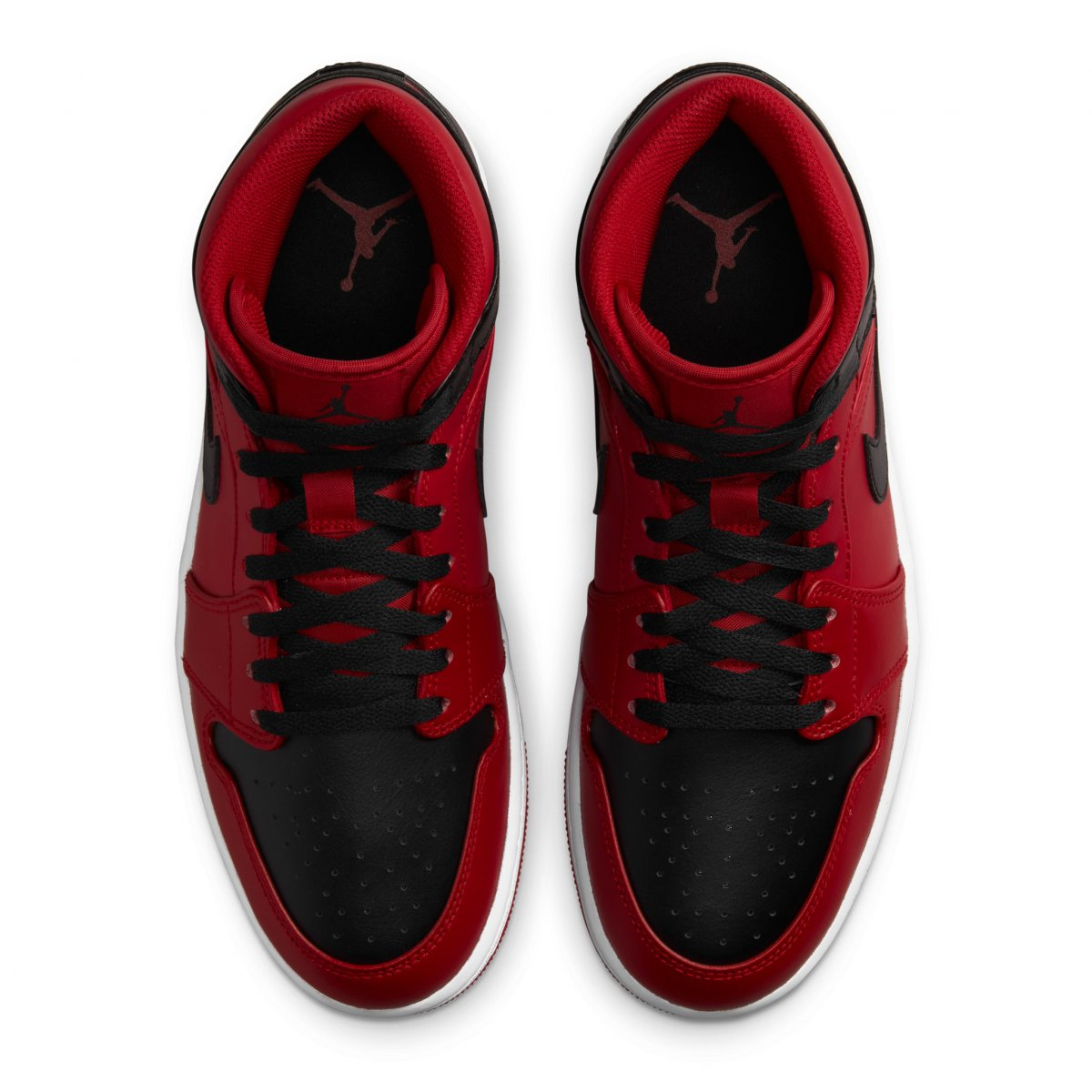 Tenis Air Jordan 1 Mid Rojo-Negro Talla #28 Hombre 
