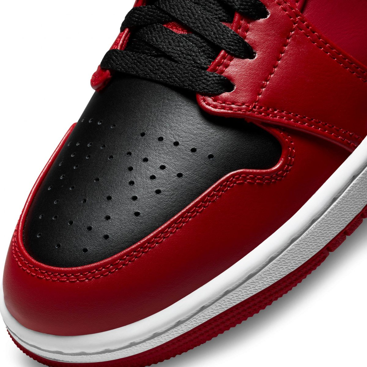 Tenis Air Jordan 1 Mid Rojo-Negro Talla #28 Hombre 