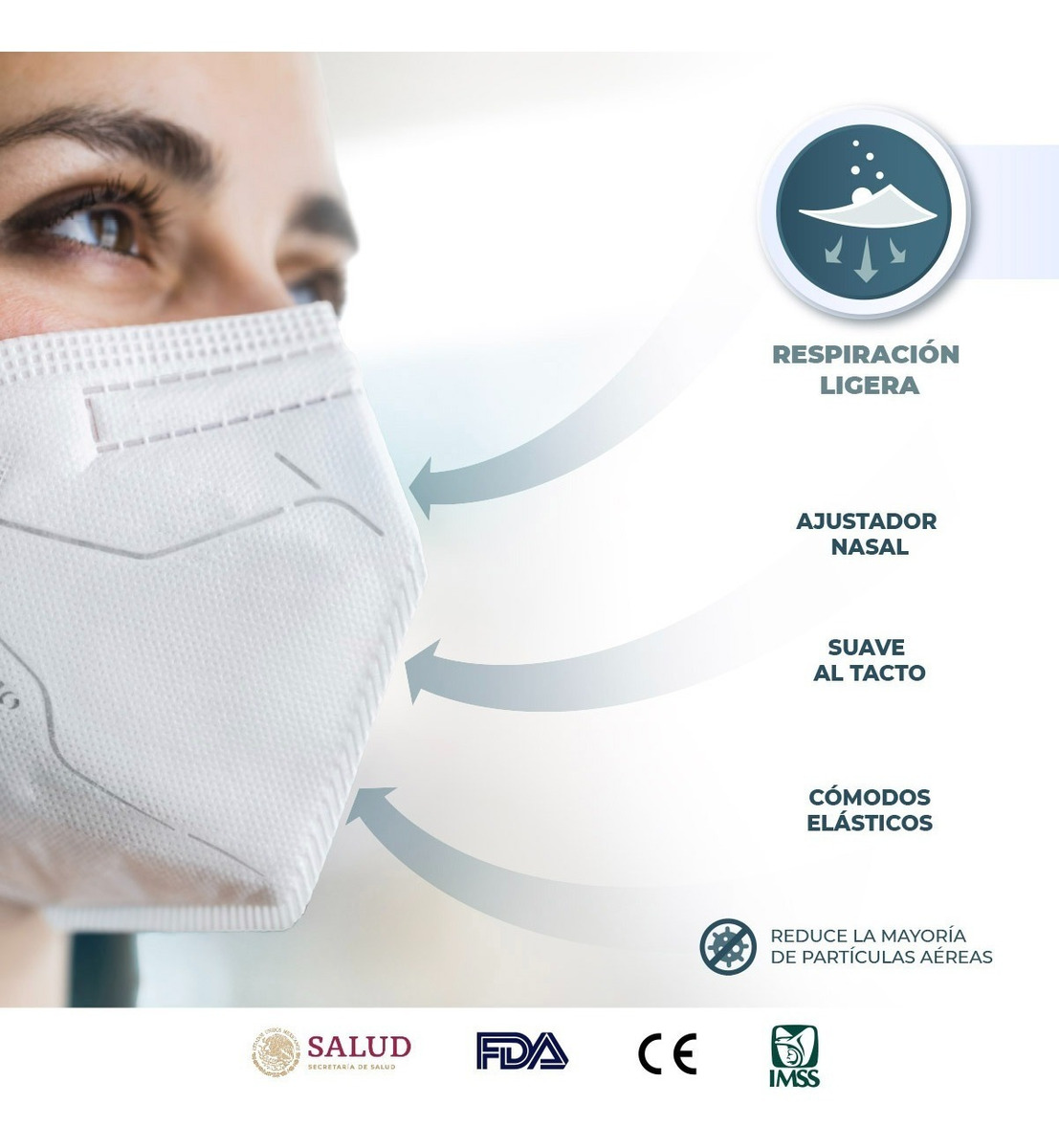 Cubrebocas KN95 Promocion Sanwo 60 piezas 30 color negro 30 rojo liso Mayoreo