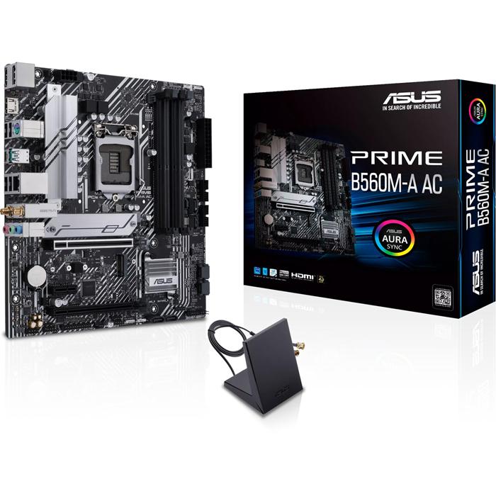 Tarjeta Madre ASUS Micro-ATX PRIME B560M-A AC, S-1200, Intel B560, HDMI, 128GB DDR4