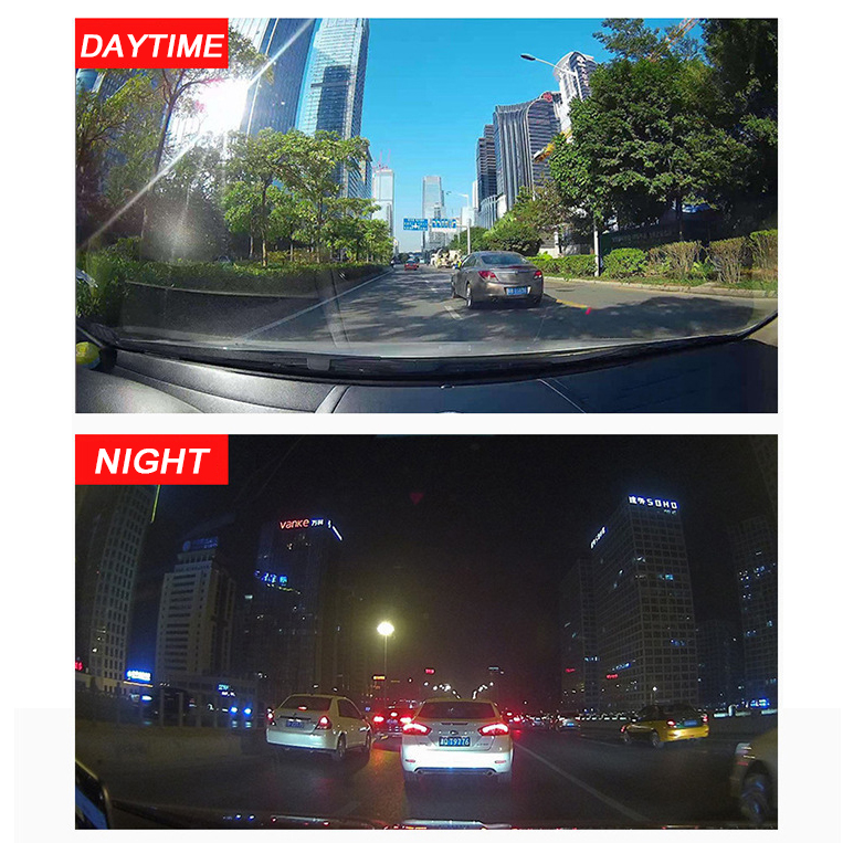 Cámara Doble Para Auto Frontal Y Lateral Full HD 1080P Con Pantalla Sensor Movimiento Y Sensor De Choque Visión Nocturna Para Didi Uber Taxi
