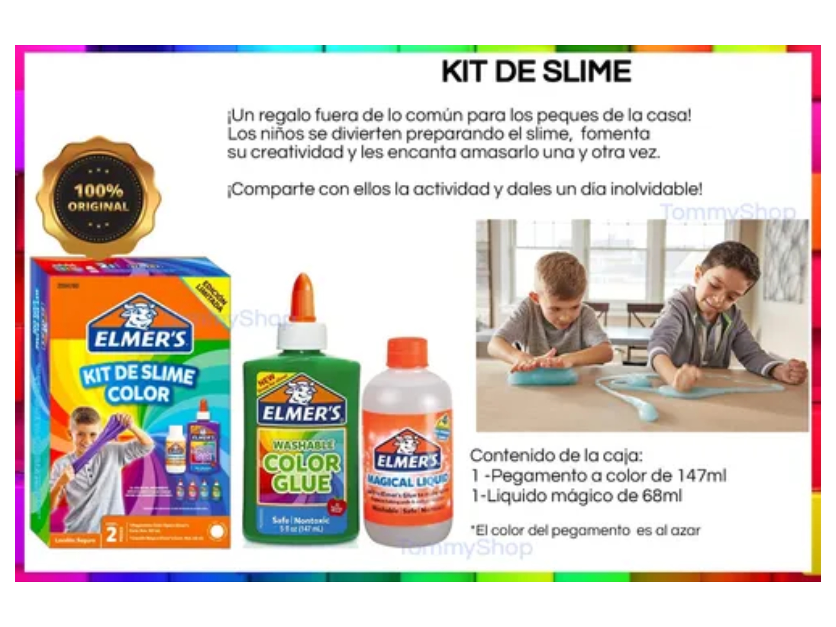 Kit Slime Color Elmers - Pegamento Para Slime Elmers