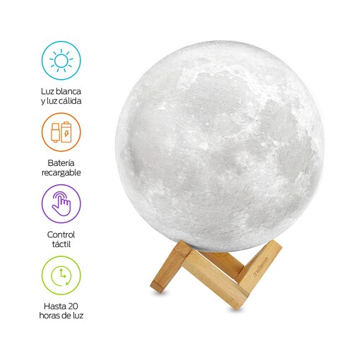 Lámpara de Luna 3D LED Extra Grande 22cm Redlemon