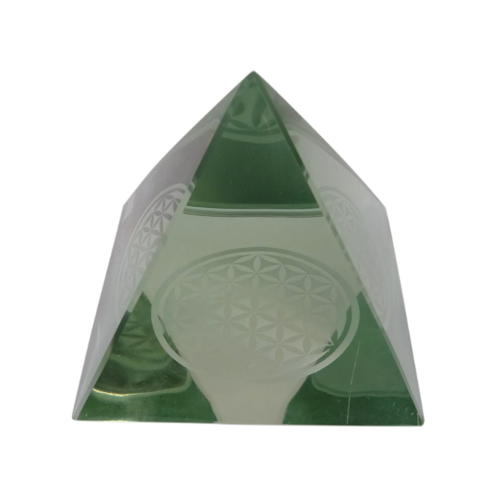 Pirámide Cristal Flor De La Vida EZOR