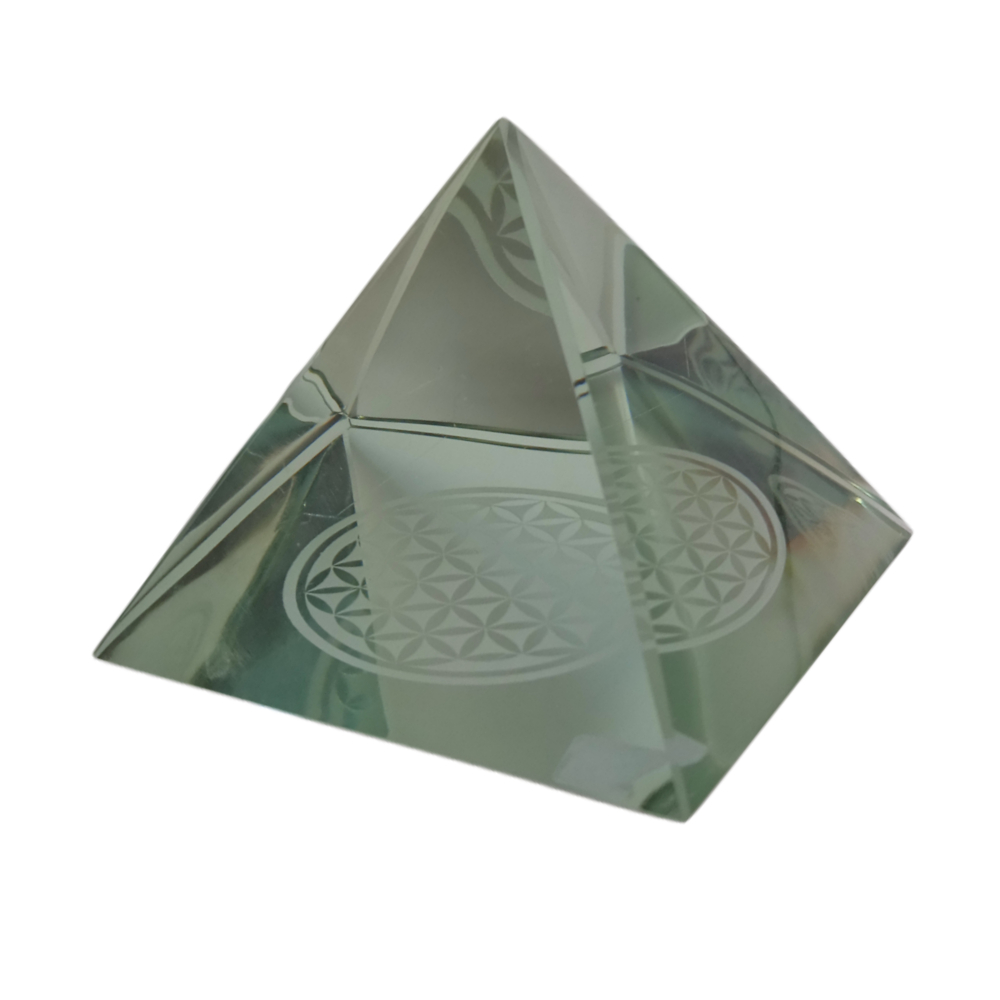 Pirámide Cristal Flor De La Vida EZOR