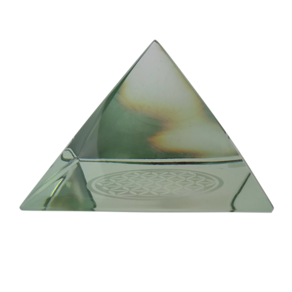 Pirámide Cristal Flor De La Vida EZOR