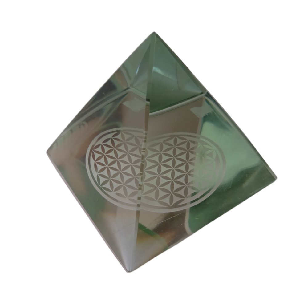 Pirámide Cristal Flor De La Vida EZOR
