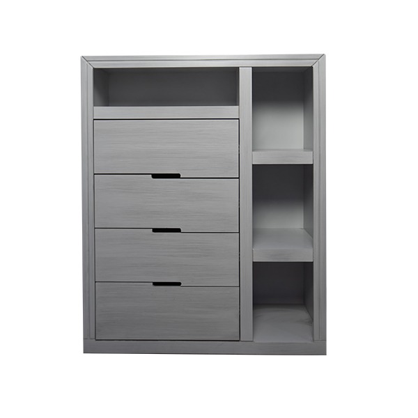 Cajonera de madera con entrepaños, cajones con corredera, cajones amplios, mueble organizador Jade.