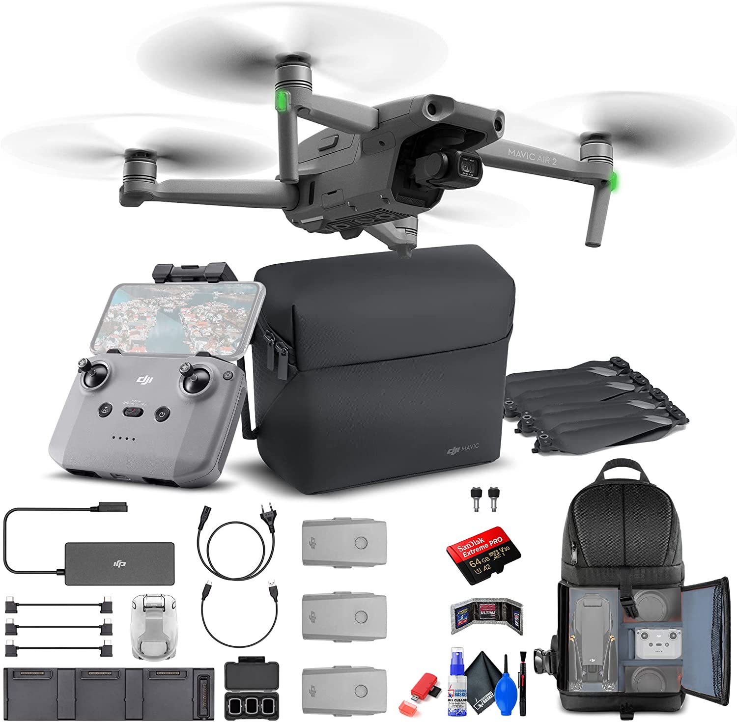 Dron DJI Mavic Air 2 Fly 48MP 4K + Accesorios