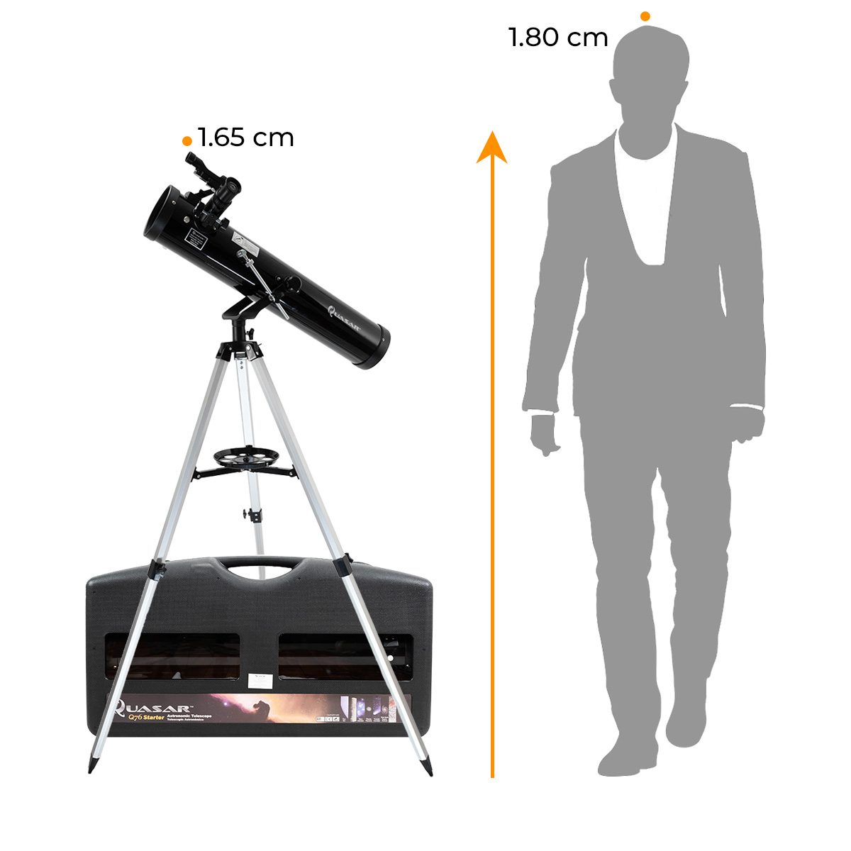 Telescopio Quasar Starter Q76 525x Con Adaptador Smartphone