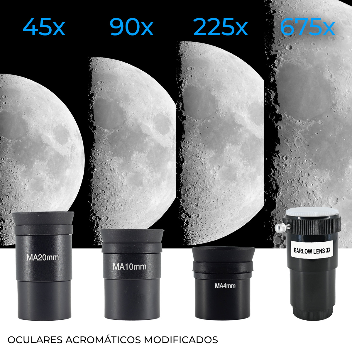 Telescopio Quasar Professional Q114 675x Con Camara