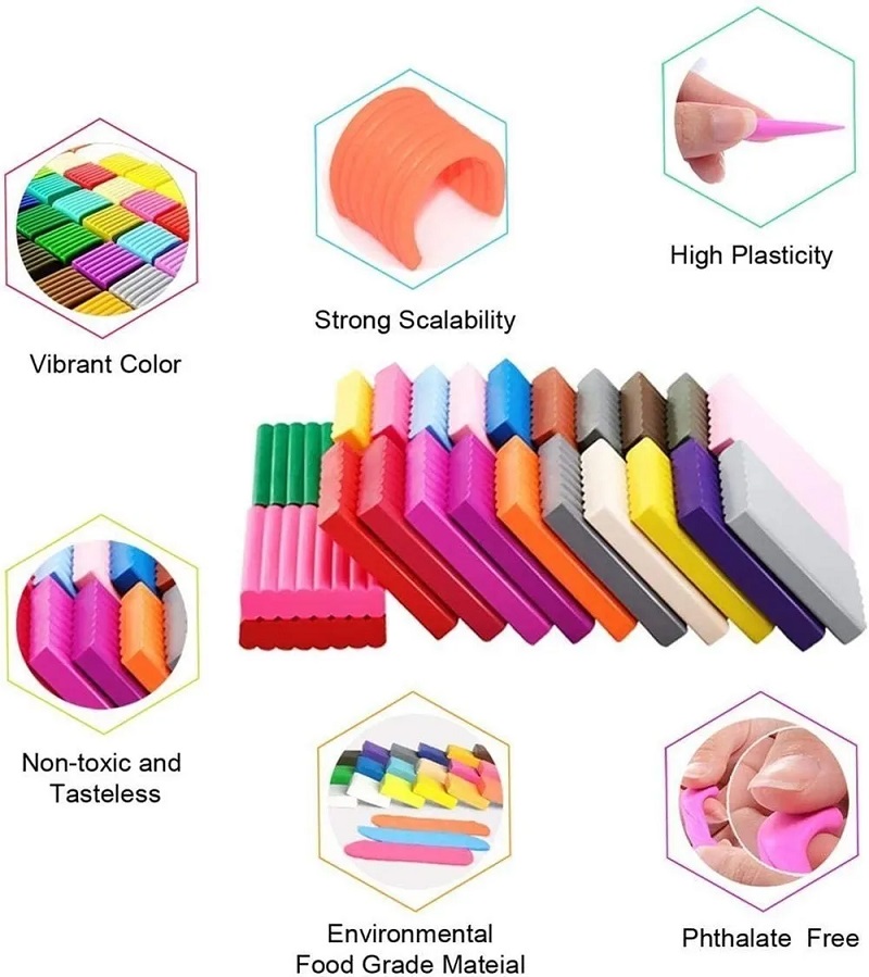 Plastilina Masa Arcilla Creativa Para Niños, 24 Colores