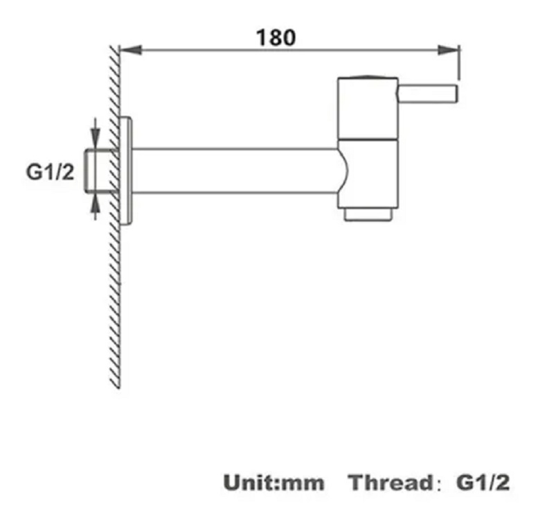 Grifo Para Empotrar En Muro De Baño O Jardín 