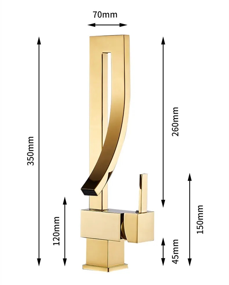 Grifo Para Baño Lavabo Cascada Llave Mezcladora Monomando