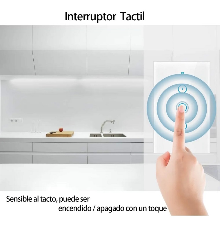 Interruptor WiFi inteligente de 3 vías, control de luz de pared,  interruptor de pantalla táctil, interruptor de control remoto WiFi,  interruptor de