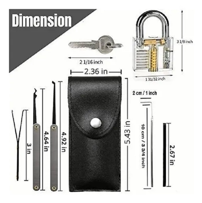 Kit De Ganzúas Con Candado Para Principiante