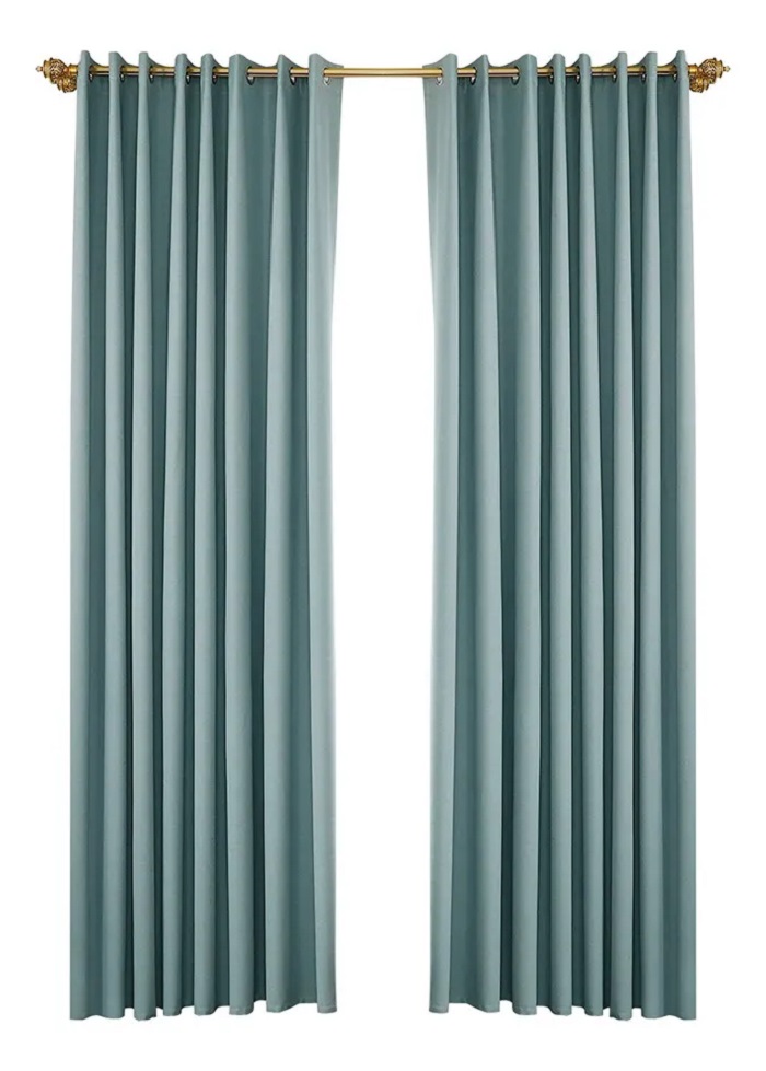 Cortina2 Paneles 268cm Ancho*160cm Largo Verde Claro