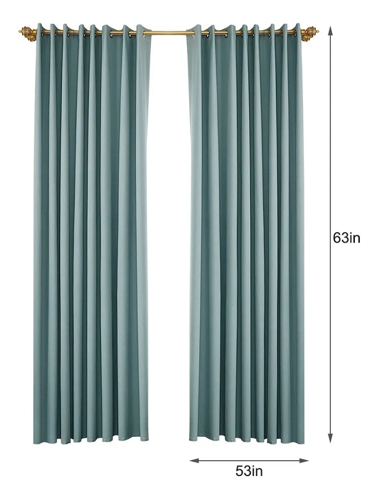 Cortina2 Paneles 268cm Ancho*160cm Largo Verde Claro