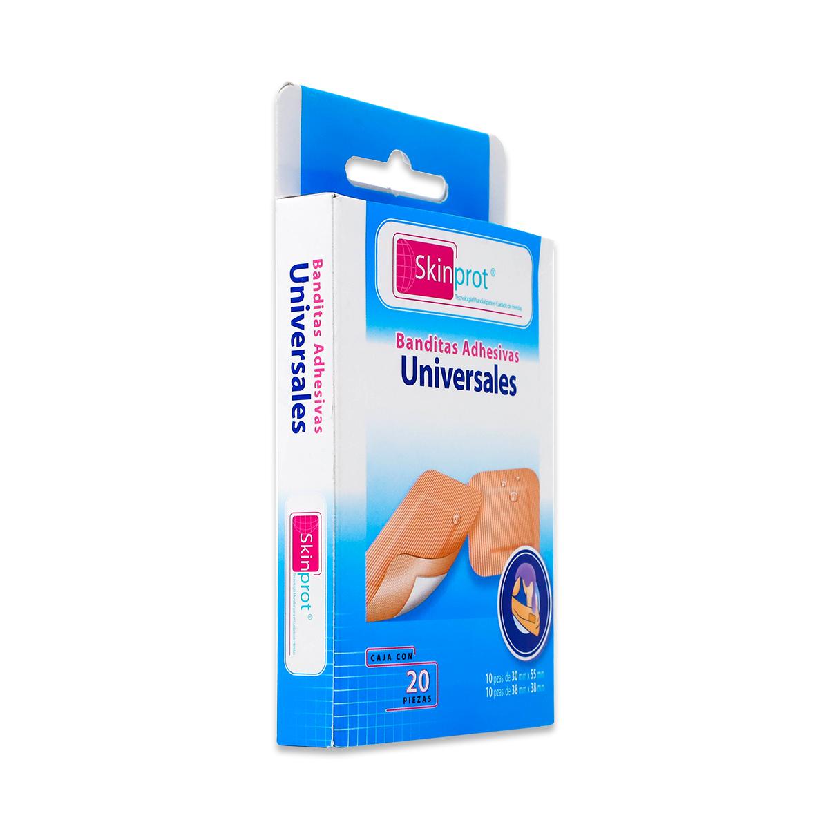 Banditas Adhesivas Universales Total 20 Pzas, 30Mm X55Mm 10Pzas, 38Mm X 38Mm 10 Pzas Skinprot 